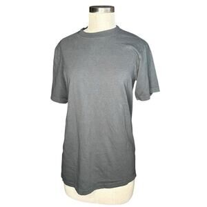 SPORTY & RICH Gray Basic Short Sleeve Crew Neck Cotton Tee T-Shirt Women's Small